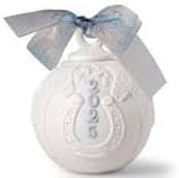 Lladro 2025 Christmas Bell and Ball Set of 2
