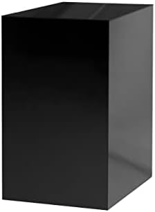 Black Acrylic Tall Display Pedestal 24 Inch 5 Sided Showcase Stand