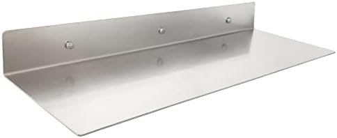 EADOT Brushed Nickel Floating Shelf 24x8 Heavy Duty