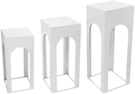 3 Pcs Metal Pedestal Stand for Party and Wedding Displays
