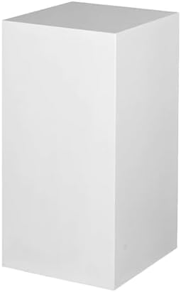 Round Risers Model Display Stand - 40x80cm 440 Lbs Capacity White Square Pedestal for Retail and Events