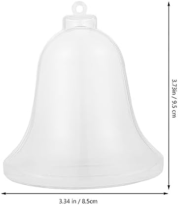 12pcs Clear Fillable Bell Ornaments for Christmas Tree Decorations and Holiday Parties