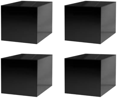 4 Pack Acrylic Display Riser Boxes with One Open Side