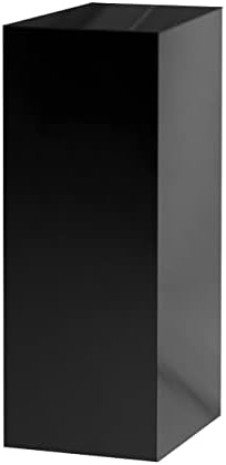 Tall Display Cube Lucite Box 12x12x40 Black 5 Sided Pedestal Stand