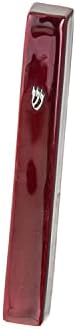 Judaica Mezuzah Case Small Red for Door