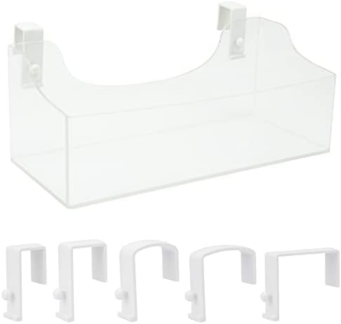 Acrylic Hanging Bedside Shelf - Clear Storage Organizer for Cubical Panels