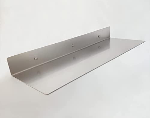 EADOT Brushed Nickel Floating Shelf 24x8 Heavy Duty