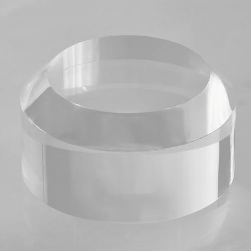 CiaoHER 2in Acrylic Display Block Clear Round Pedestal Stand