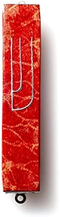 GIFTS PLAZA Judaica Sterling Silver Mezuzah Case 4 inch Red Coral