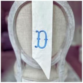 White Linen Wreath Sash for Front Door 56 x 45