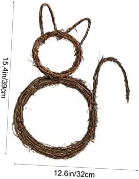 SOLUSTRE Halloween Cat Wreath Garland Pendant for Door and Wall Decor