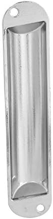 Enamel Door Mezuzah Scroll Case Blue with Silver