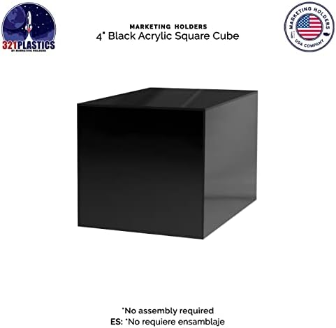 4 Pack Acrylic Display Riser Boxes with One Open Side