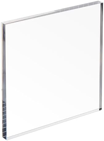 AHANDMAKER Clear Acrylic Display Stand 5x5 Inch Cube