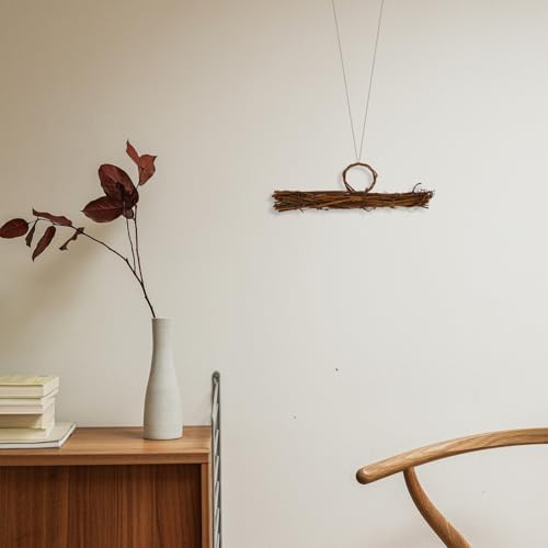 Happyyami Hanger Shape Rattan Wreath Frame DIY Crafting Hoop Ring