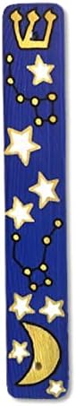 Moon and Stars Mezuzah with Kosher Scroll