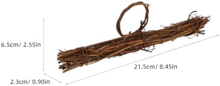 Milisten Hanger Shaped Rattan Wreath Frame for Crafting and Home Decor