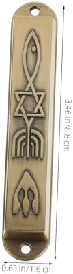 2pcs Retro Metal Mezuzah Decor Door Plaque