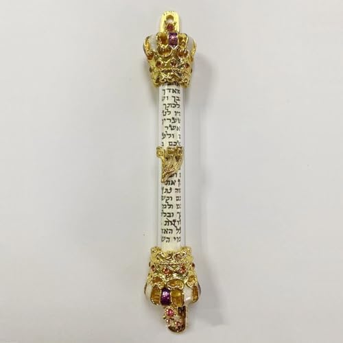 Bible Crowns Scroll Front Door Decor Metal Mezuzah Protector