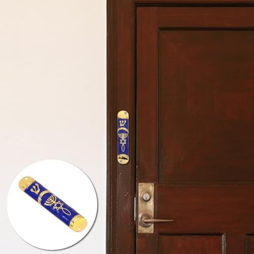 SOLUSTRE Metal Mezuzah Door Decor Scroll Wall Accent Home Jewish Accessory
