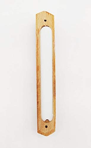 Jerusalem Pearls Olive Wood Mezuzah with Shin Shadai