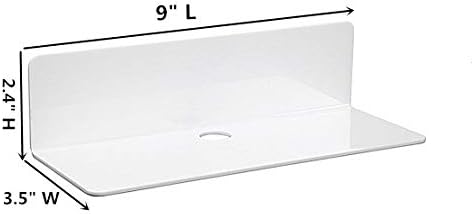 IEEK 9 Inch Acrylic Floating Shelves Set of 4