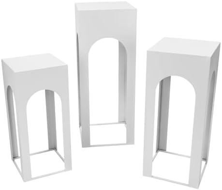 3 Pcs Metal Pedestal Stand for Party and Wedding Displays