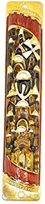 Ayuni Gifts of the World 5 Inch Enamel Painted Mezuzah Case with Crystals