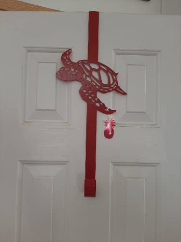 Sea Turtle Door Hook Wreath Hanger 13 Inch Yellow
