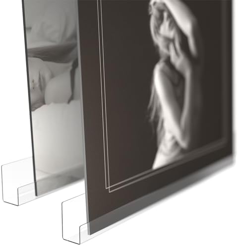 6 Pack Clear Acrylic Floating Shelves for Vinyl Record Display