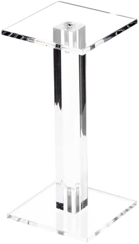 Plymor Clear Acrylic Square Barbell Pedestal Display Riser