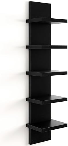 Fun Memories 5 Tier Wall Shelf Unit Black