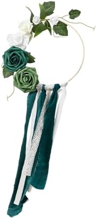 Artificial Spring Flower Wreath Wall Decor Green