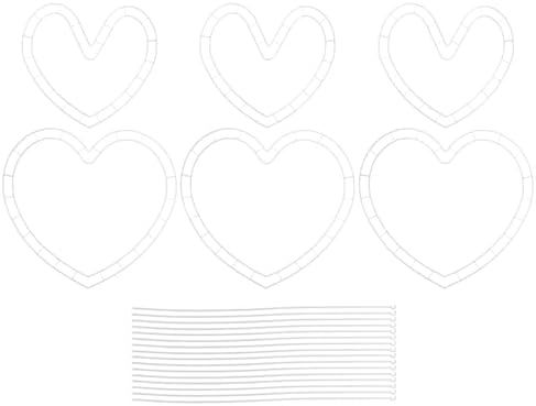 Cabilock 6 Heart Shaped Wreath Frames for DIY Crafts