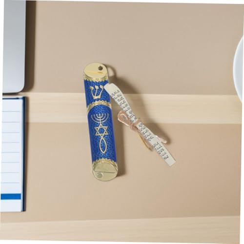 3 Sets Mezuzah Cases with Traditional Jewish Door Blessing Decor