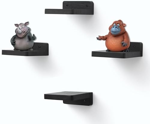 Small Floating Shelf 4x4 Inch Wood Shelf for Wall Display