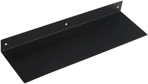 Heavy Duty Black Linear Floating Metal Shelf for Modern Home Decor