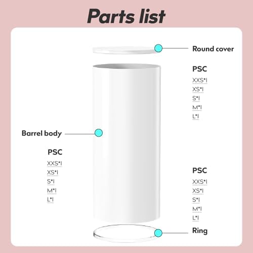 White Cylinder Pedestal Stands 5Pcs for Parties