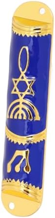 BIUDECO Metal Mezuzah Decor Home Blessing Wall Scroll Door Mount