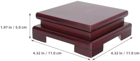 Luxshiny Small Square Wood Display Stand for Tea Pot Flowerpot Bonsai Buddha Statue