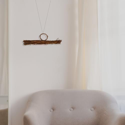Milisten Hanger Shaped Rattan Wreath Frame for Crafting and Home Decor
