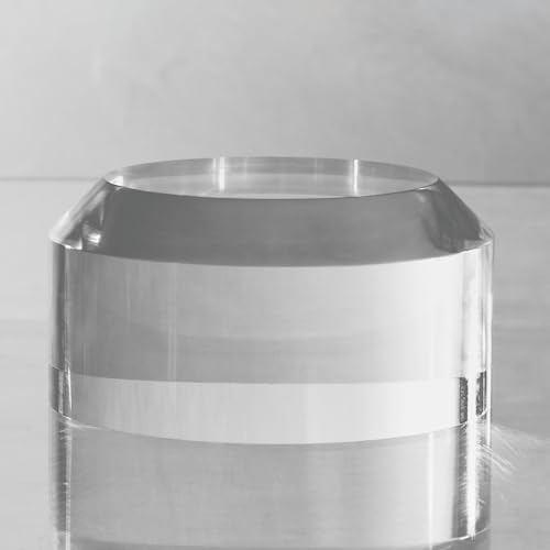 CiaoHER 2in Acrylic Display Block Clear Round Pedestal Stand
