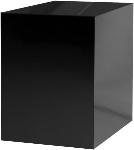 Glossy Black Acrylic Display Box with One Open Side