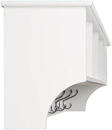 Prepac 60 Inch White Floating Coat Rack