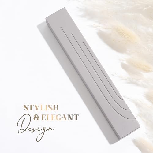 Suri Modern Concrete Mezuzah with Scroll and Gift Box - Gray 4 Inch and 6 Inch Sizes