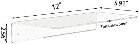 Weiai Clear Acrylic Shelves 12 Inch Set of 4