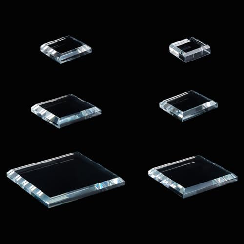 PH PandaHall 6 Pack Clear Glass Display Bases