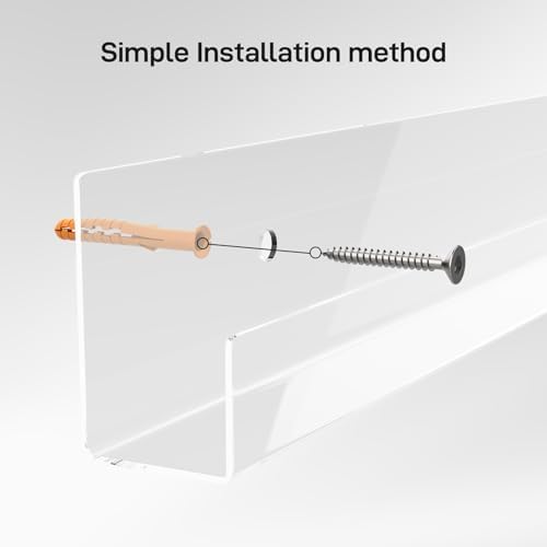 6 Pack Clear Acrylic Floating Shelves for Vinyl Record Display