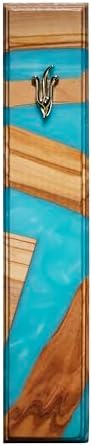 Handcrafted Wood Acrylic Mezuzah Case - Modern Jewish Door Blessing