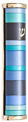 Yair Emanuel Mezuzah Case for Door Blue